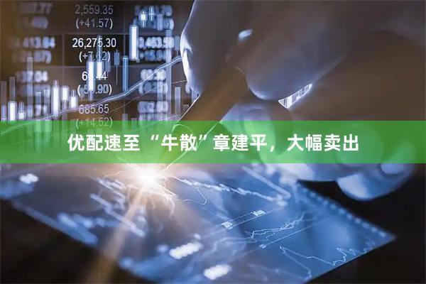 优配速至 “牛散”章建平，大幅卖出