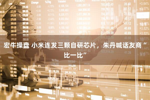 宏牛操盘 小米连发三颗自研芯片，朱丹喊话友商“比一比”