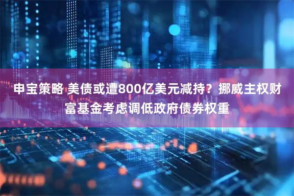 申宝策略 美债或遭800亿美元减持？挪威主权财富基金考虑调低政府债券权重